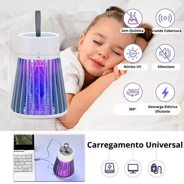 Luminária Led Anti Mosquito Ultravioleta 🦟🔥