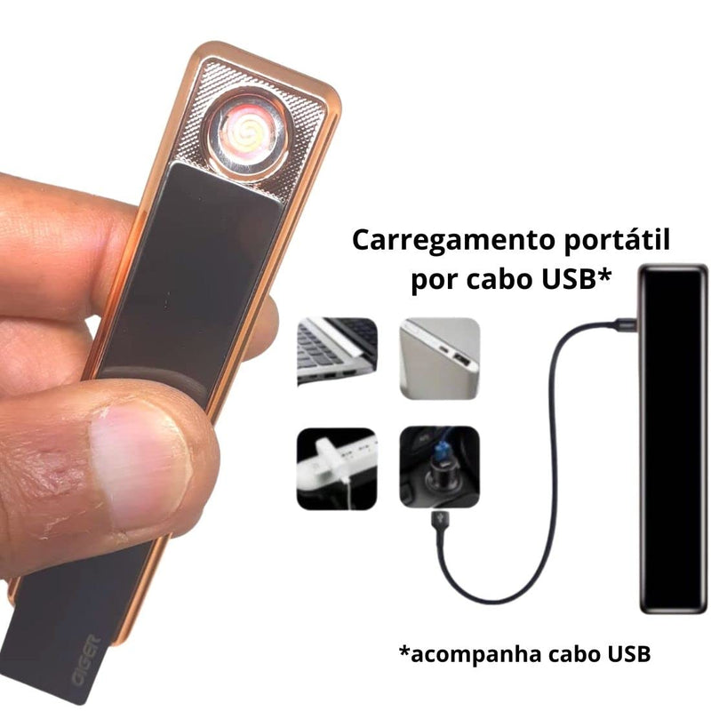 Isqueiro Elétrico Recarregável Micro USB 🔋🔥