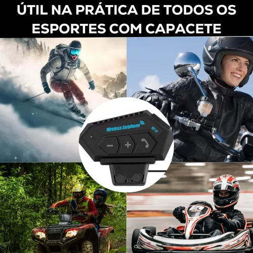 Fone De Ouvido Capacete Moto Bluetooth Sem Fio Prova De Água 🔥