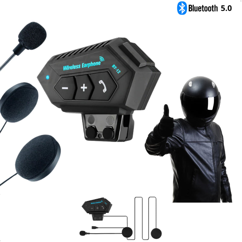 Fone De Ouvido Capacete Moto Bluetooth Sem Fio Prova De Água 🔥